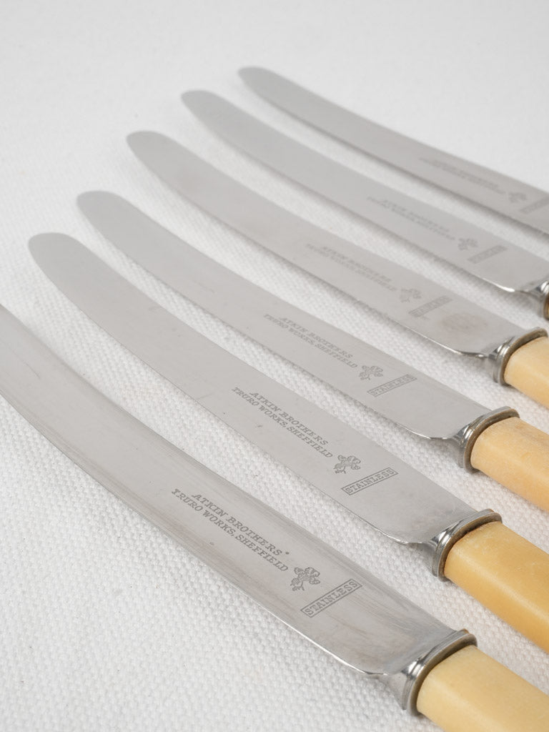 Timeless bone-handled dinner knives