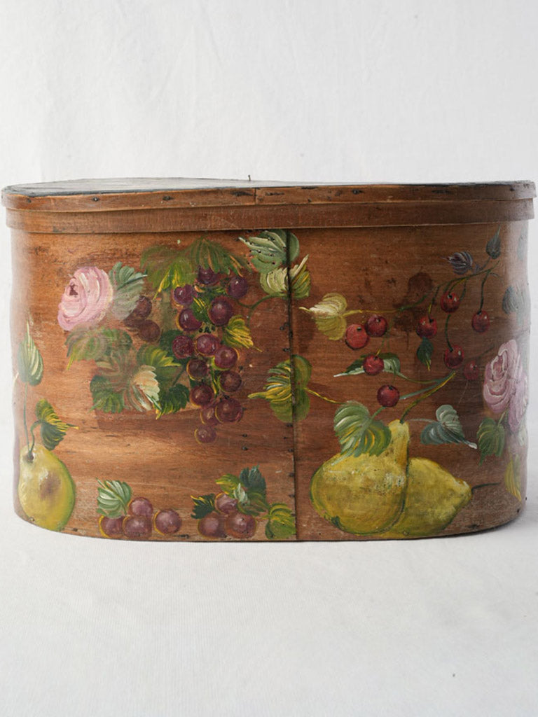 Decorative hand-painted bentwood box