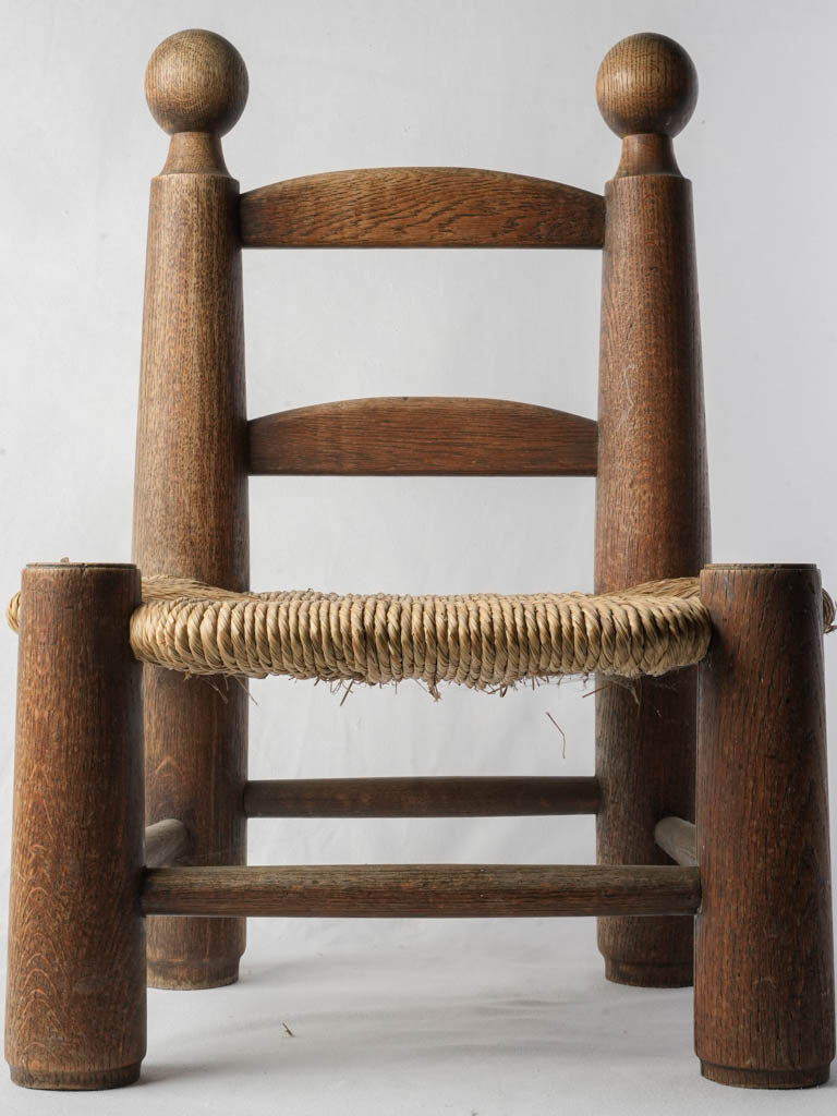 Mid-century oak sculptural form seat