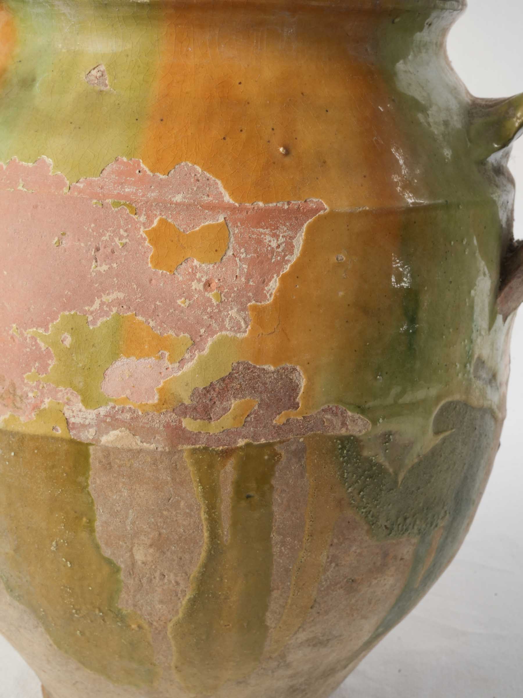 Unique painterly glaze confit crock