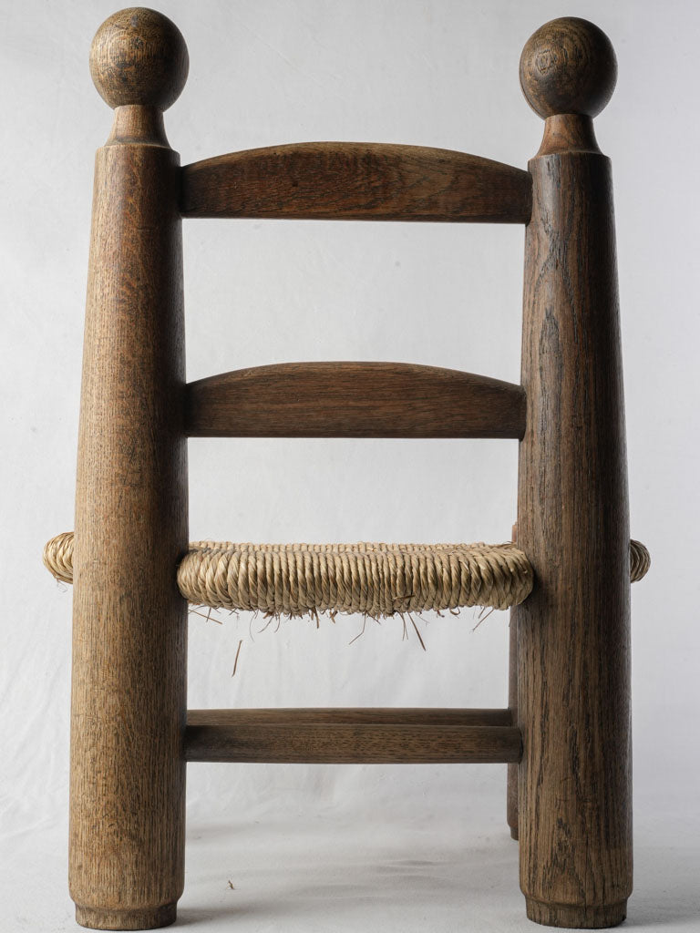 Charming vintage wooden rush chair
