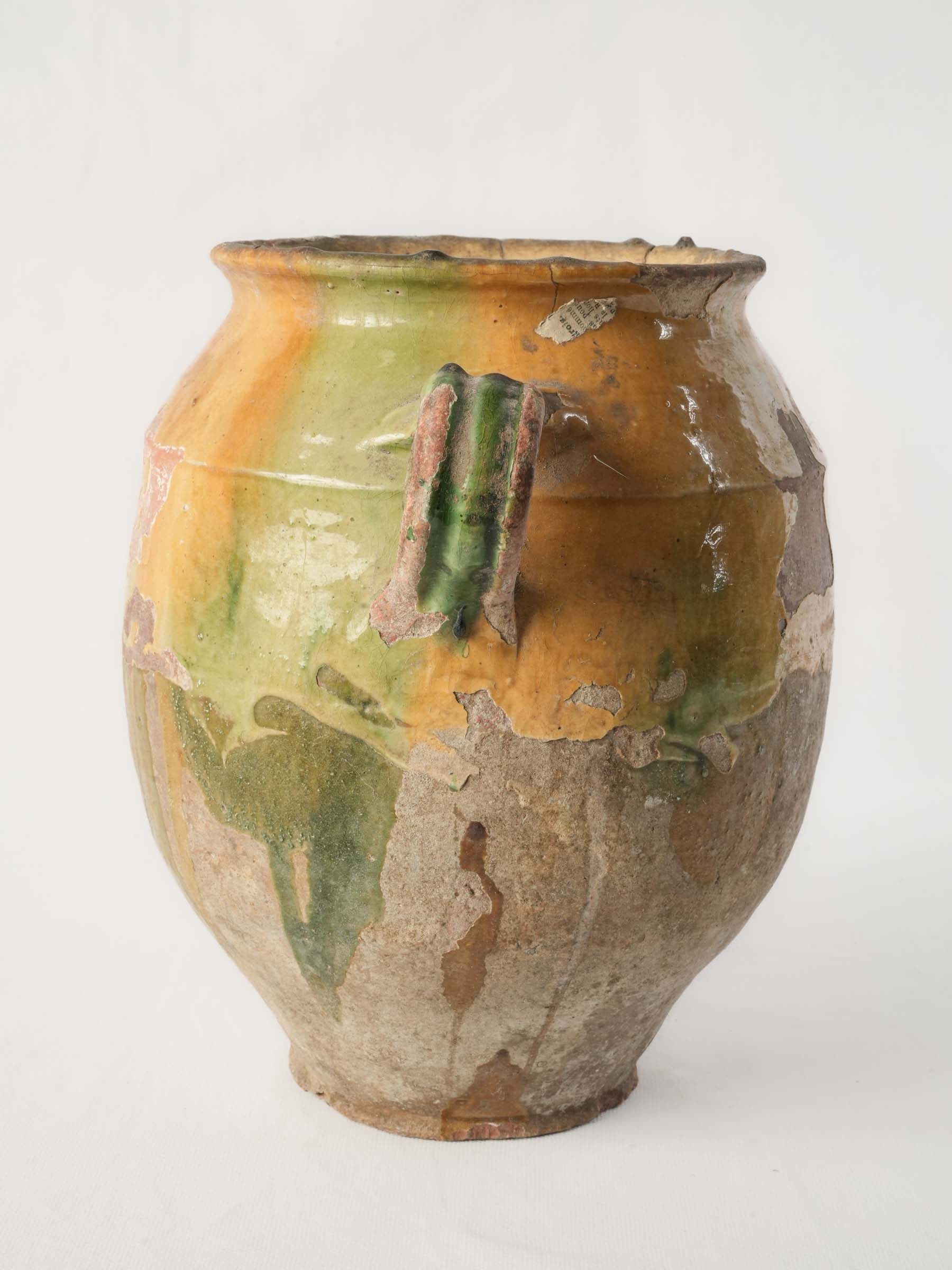 Richly glazed earthenware confit jar