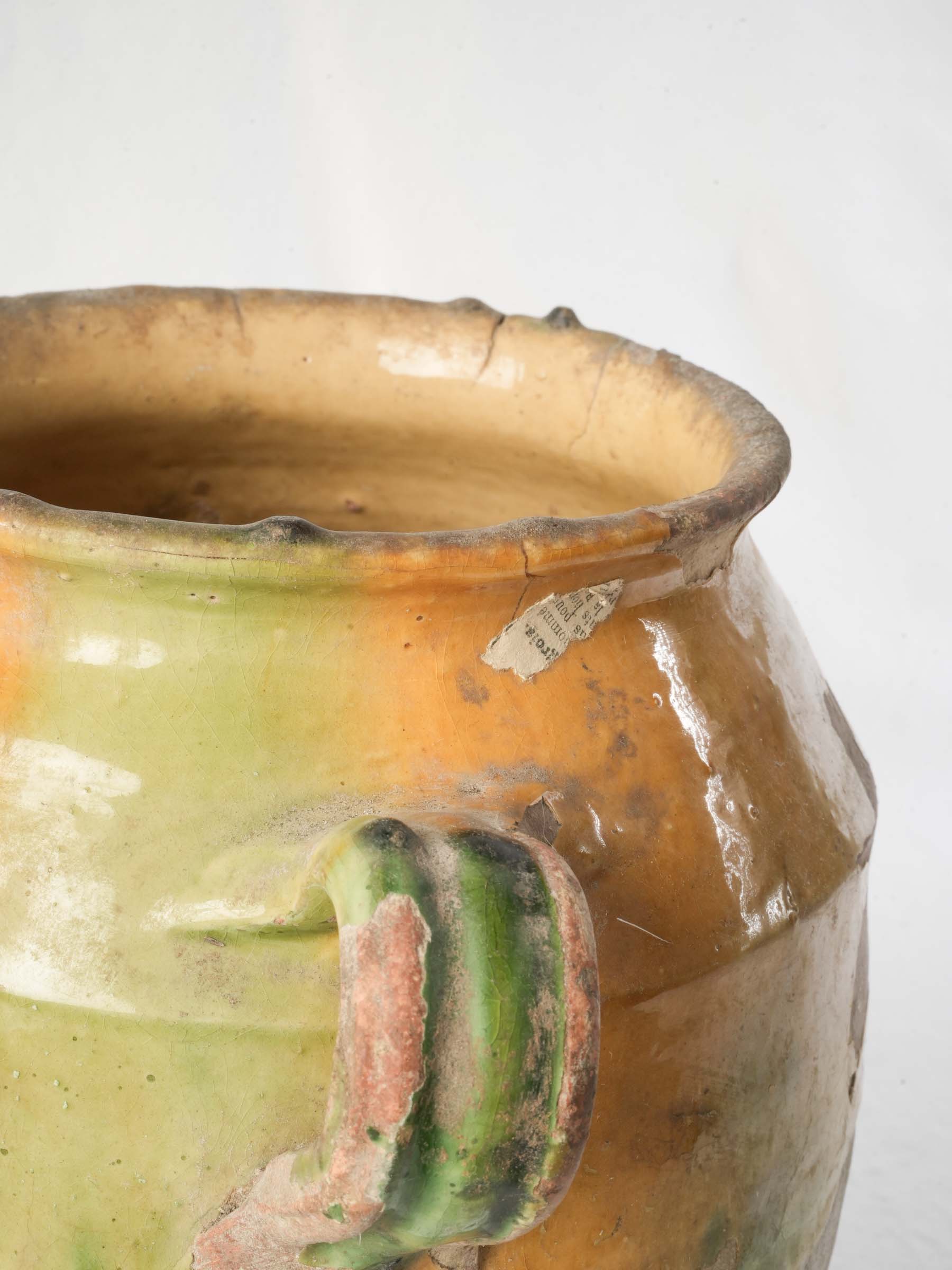 Authentic antique earthenware storage jar