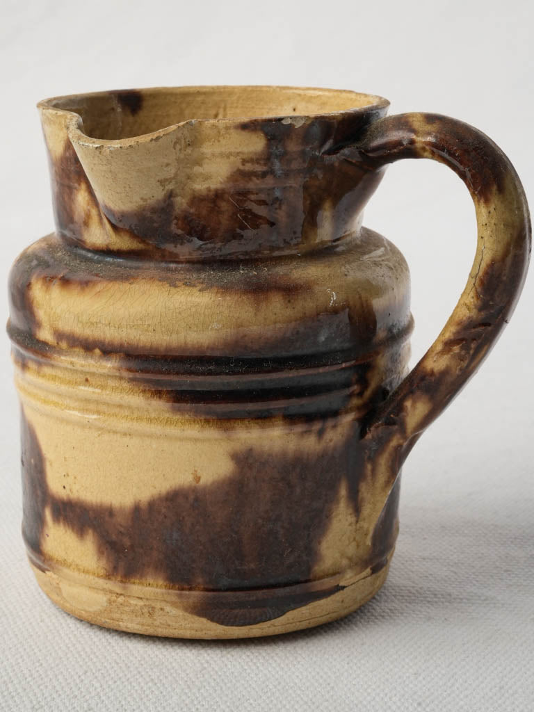 Vintage marbled earthenware jug
