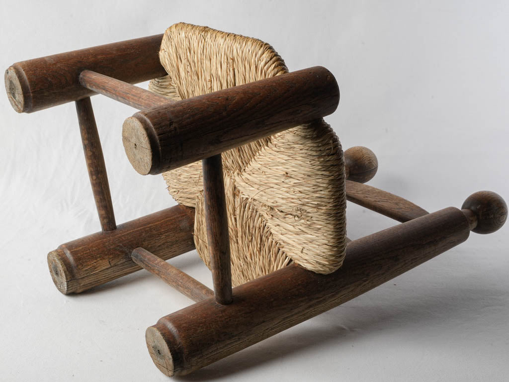 Warm wooden organic texture chair