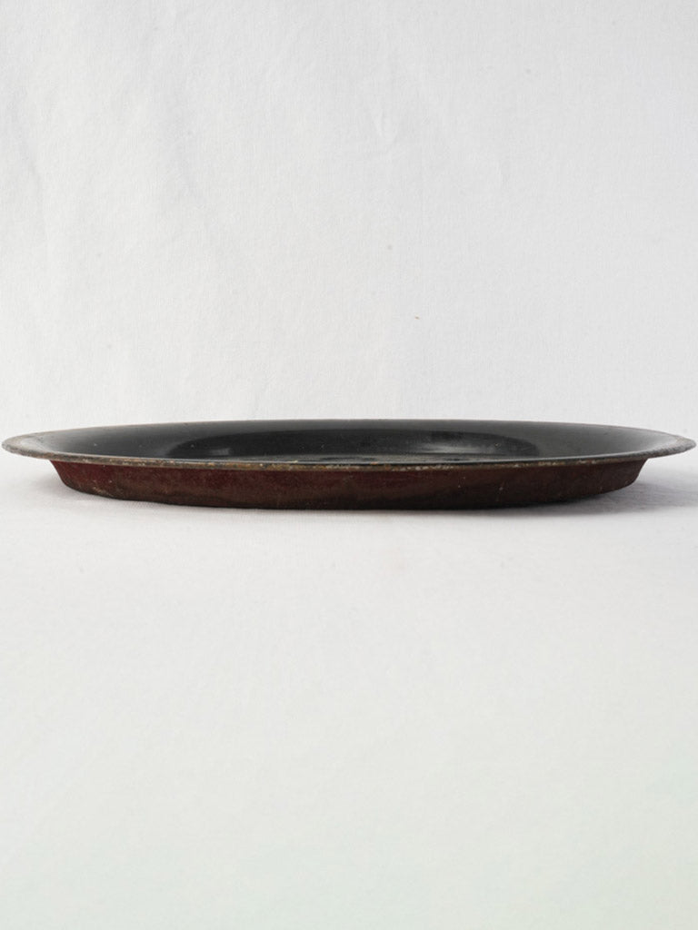 Aged patina sheet iron tray