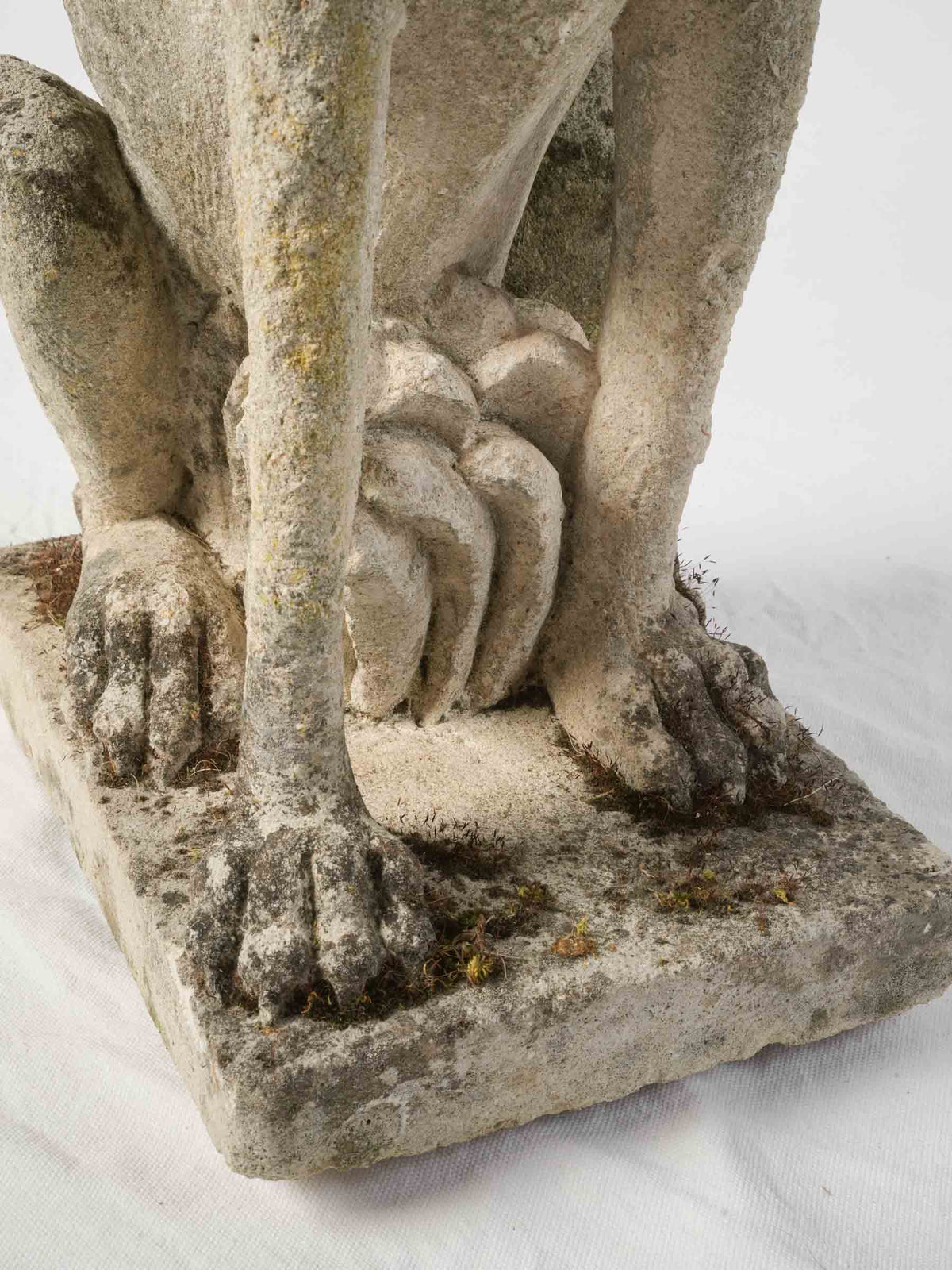 Sculptural serene stone estate figure