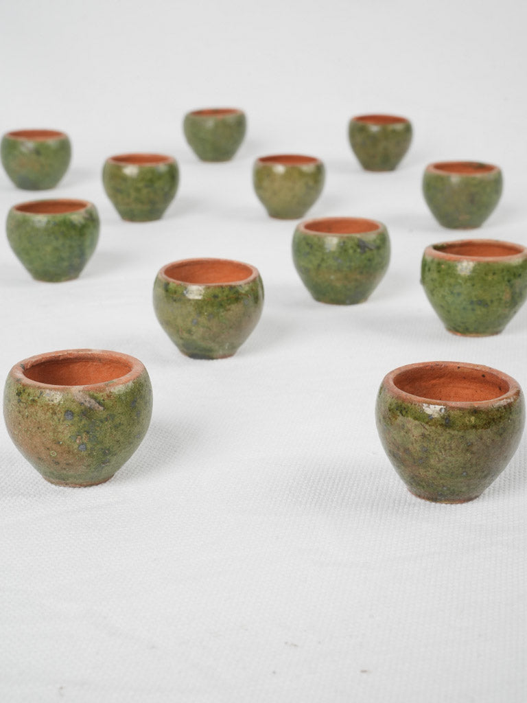 Vintage terracotta escargot serving pots