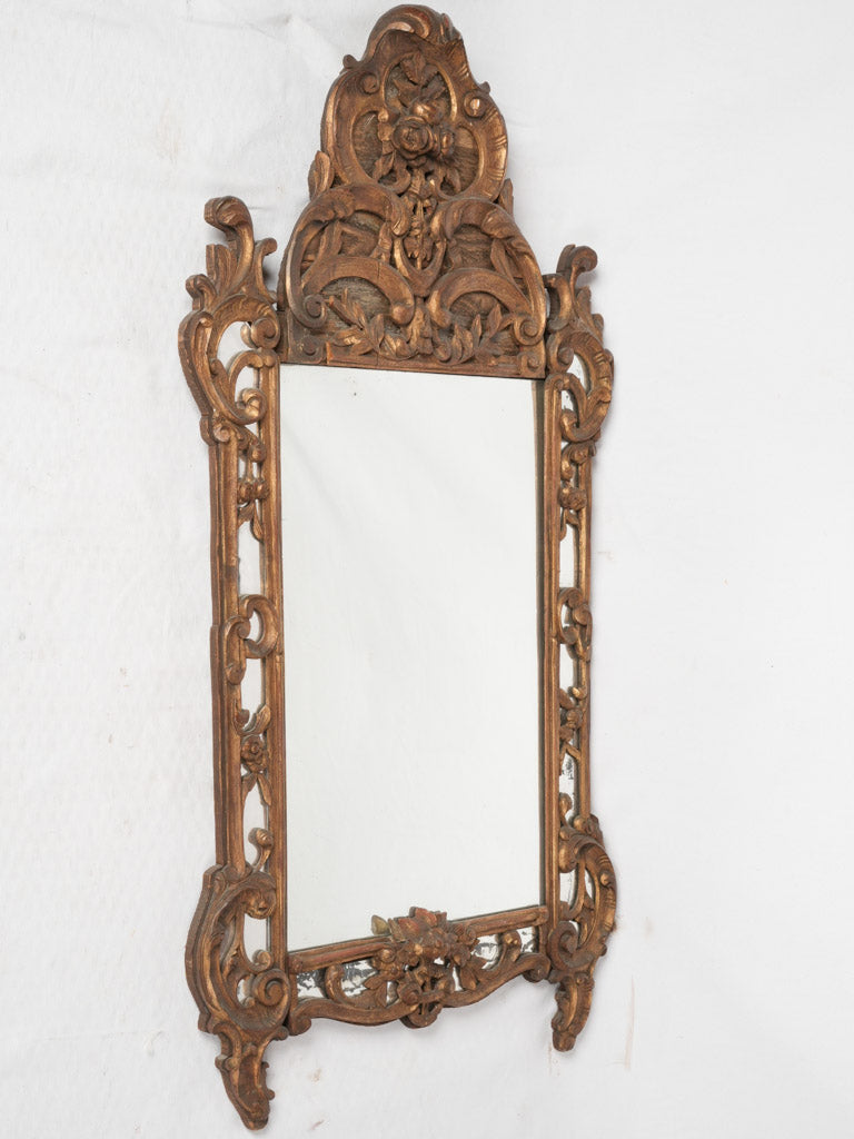 Elegant gold patina parclose mirror