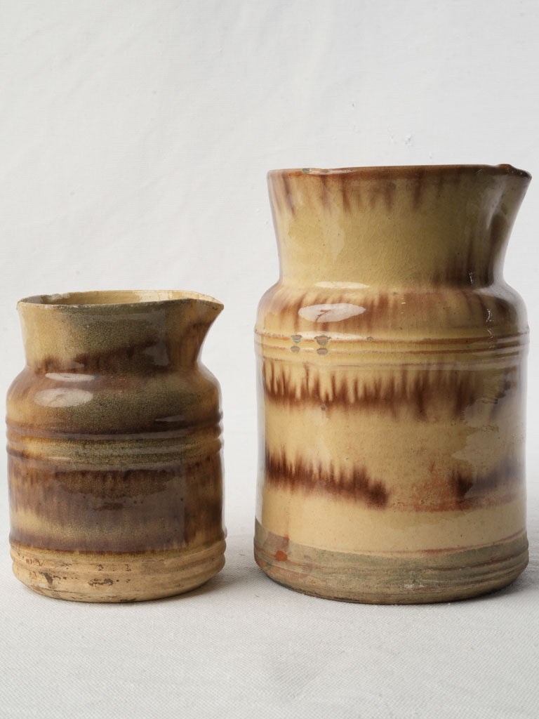 Timeworn surface ceramic pitchers