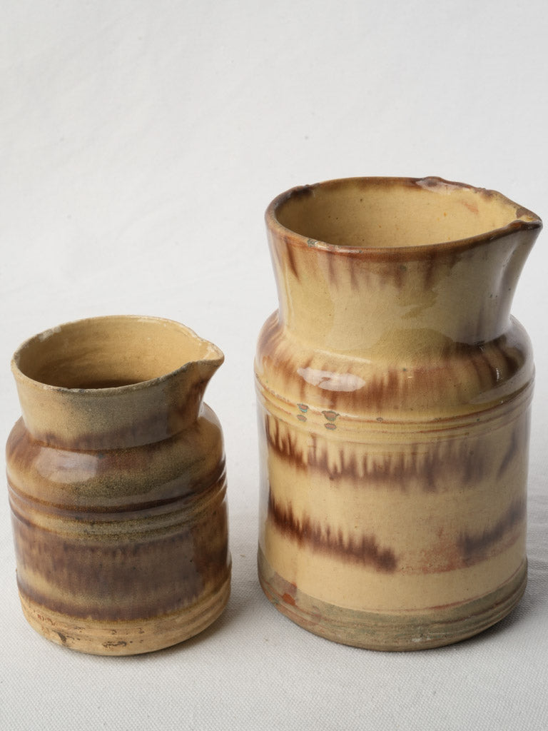 Subtle variation glaze pitchers