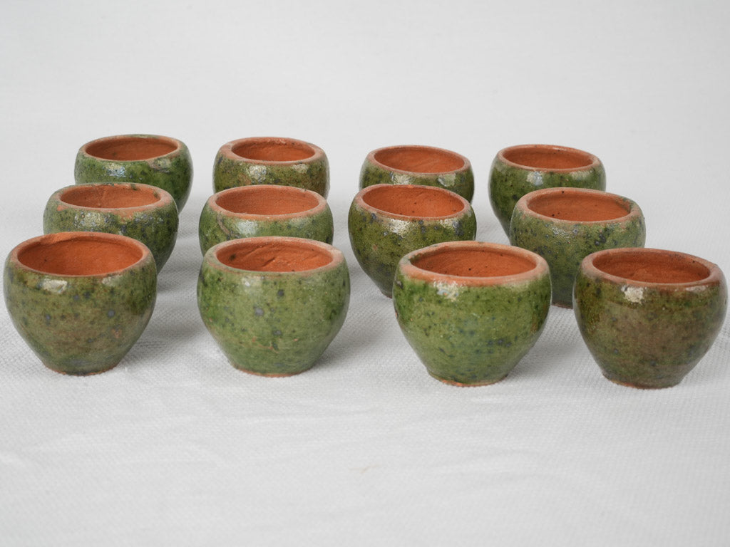 Delightful aged terracotta snail pots