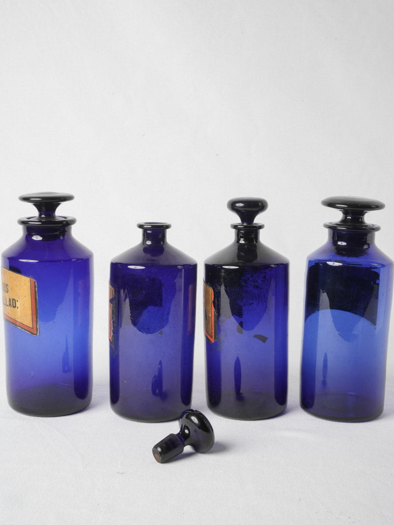 Aged label antique pharmacy bottle