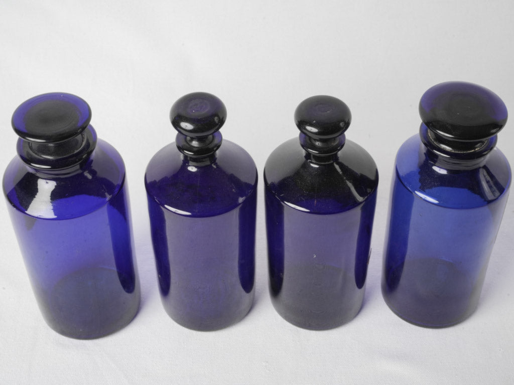Decorative vintage blue apothecary vessel