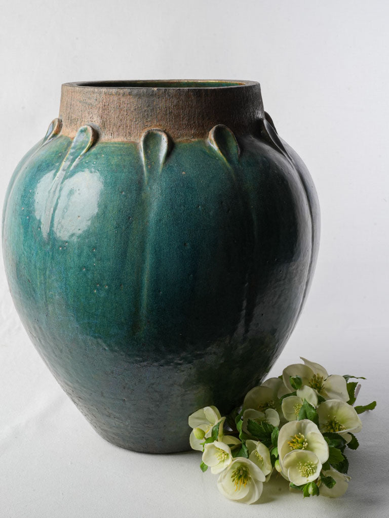 Captivating teal contemporary ceramic vase