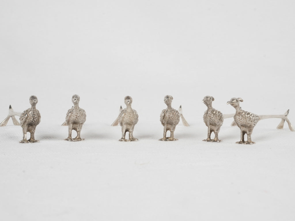 Classic Silver-Plated Pheasant Tableware