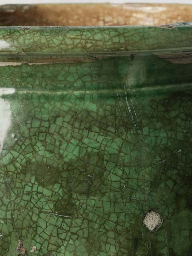 Wheel-thrown mosaic-like display pot