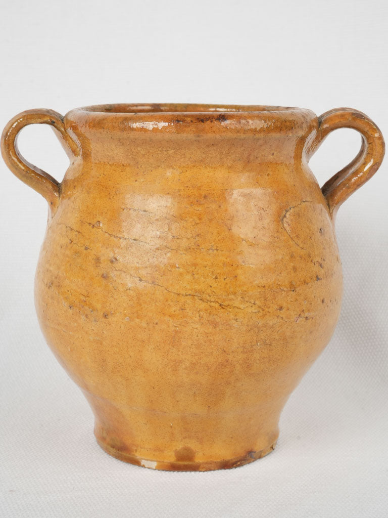 Vintage French small terracotta confit pot