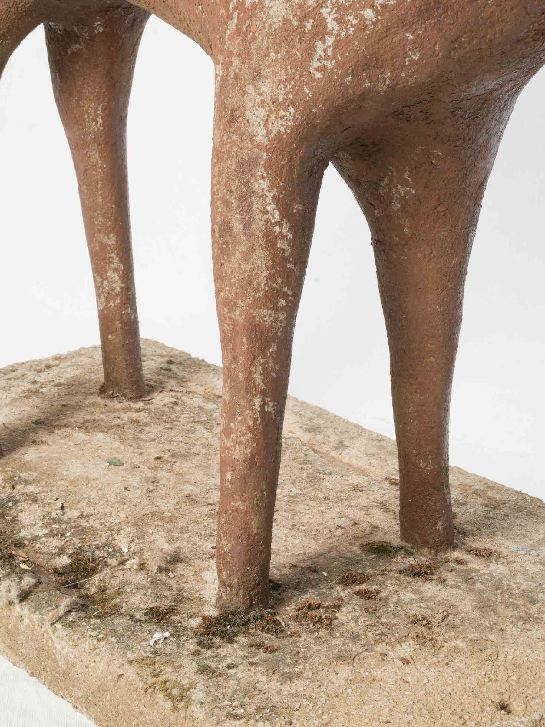 Weathered mid-century French doe figure