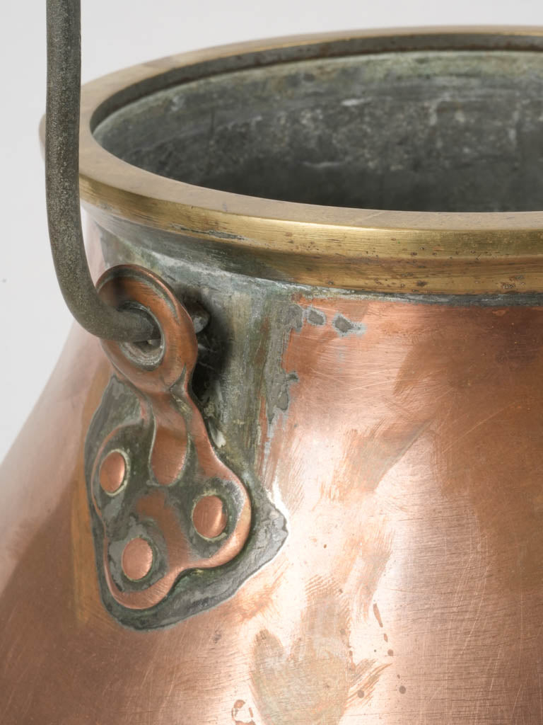 Rustic French antique cream churn