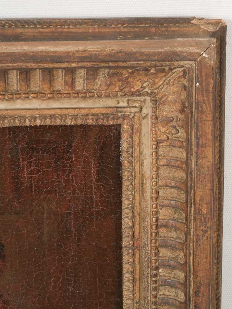 Rustic textured 18th-century painting