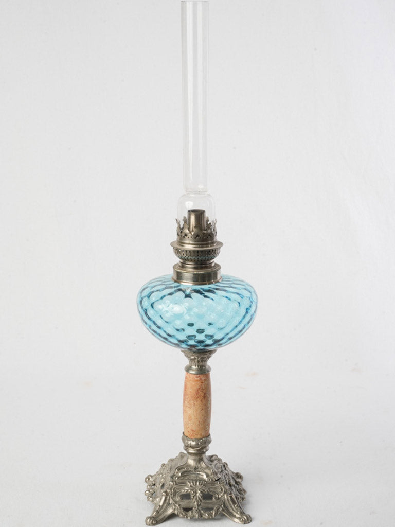 Vintage pink marble oil lamp