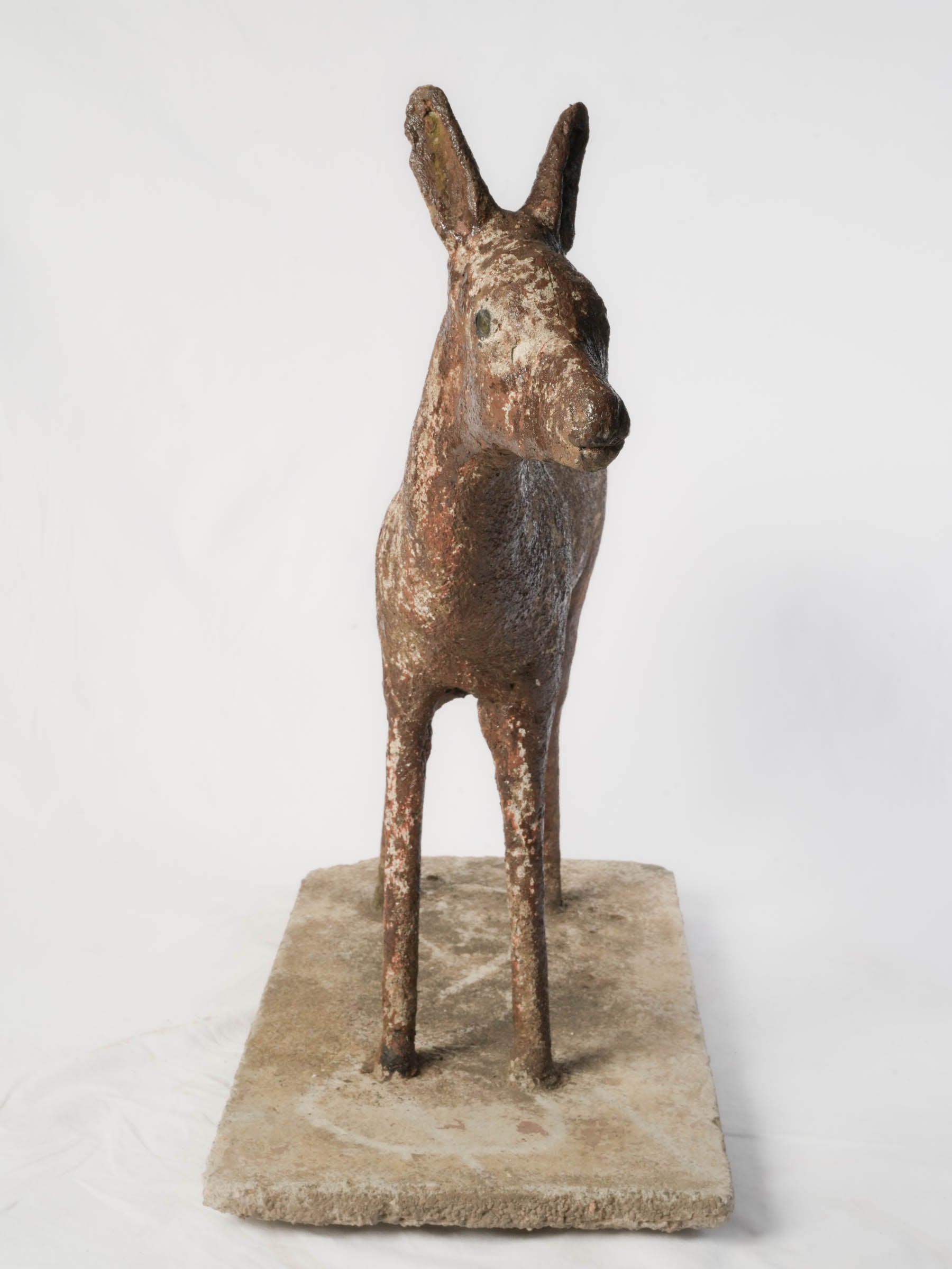 Attentive buck garden sculpture