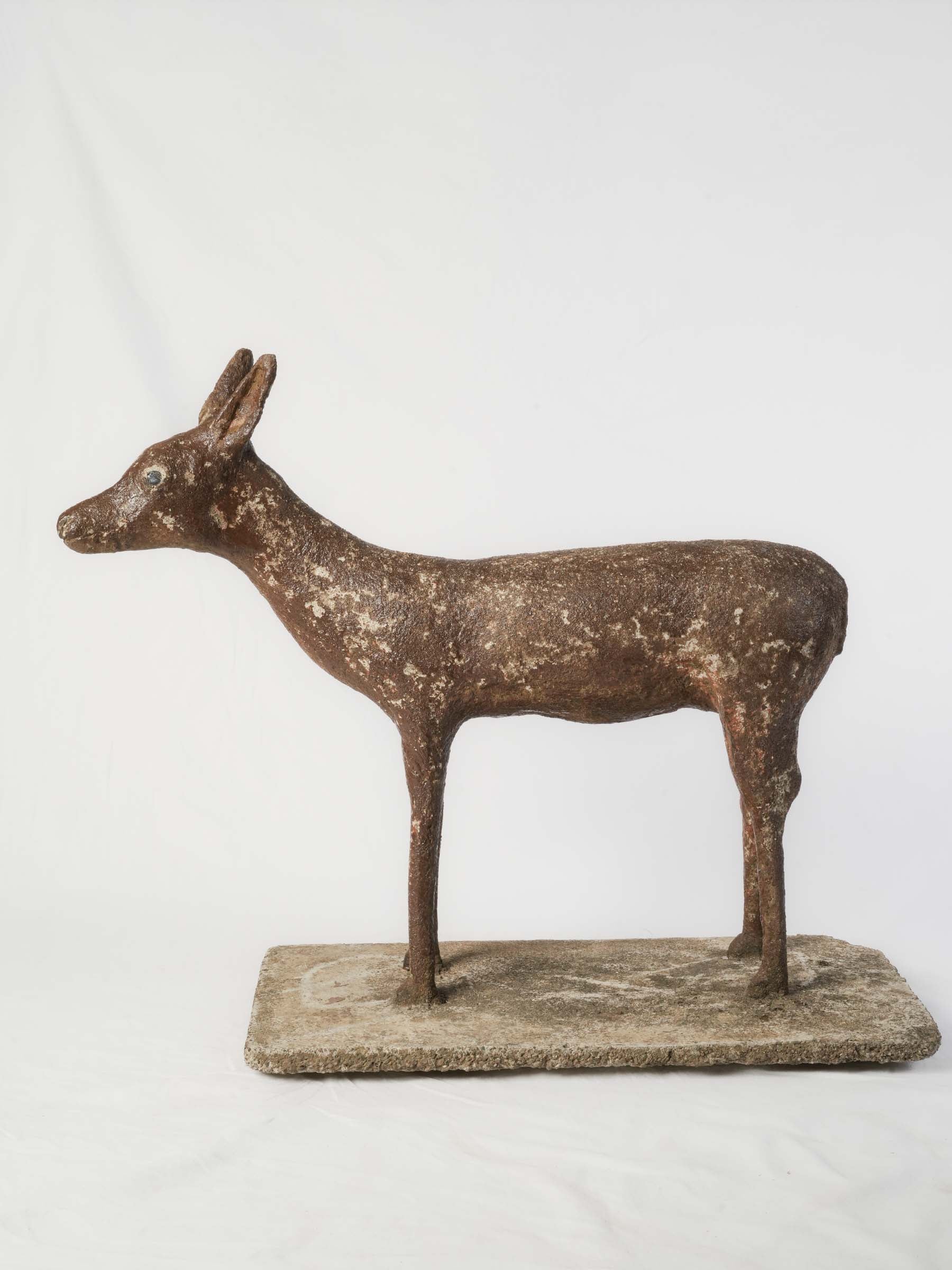 Vintage stylized buck sculpture