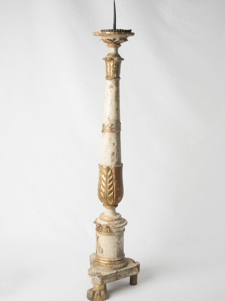 Decorative banded candlestick holder