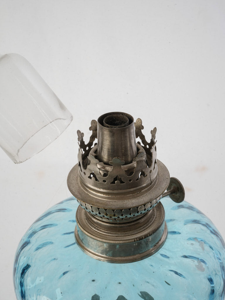 Detailed nickel-plated burner lamp
