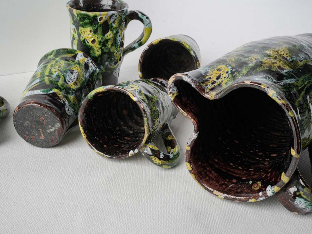 Subtle irregularities ceramic pitcher set