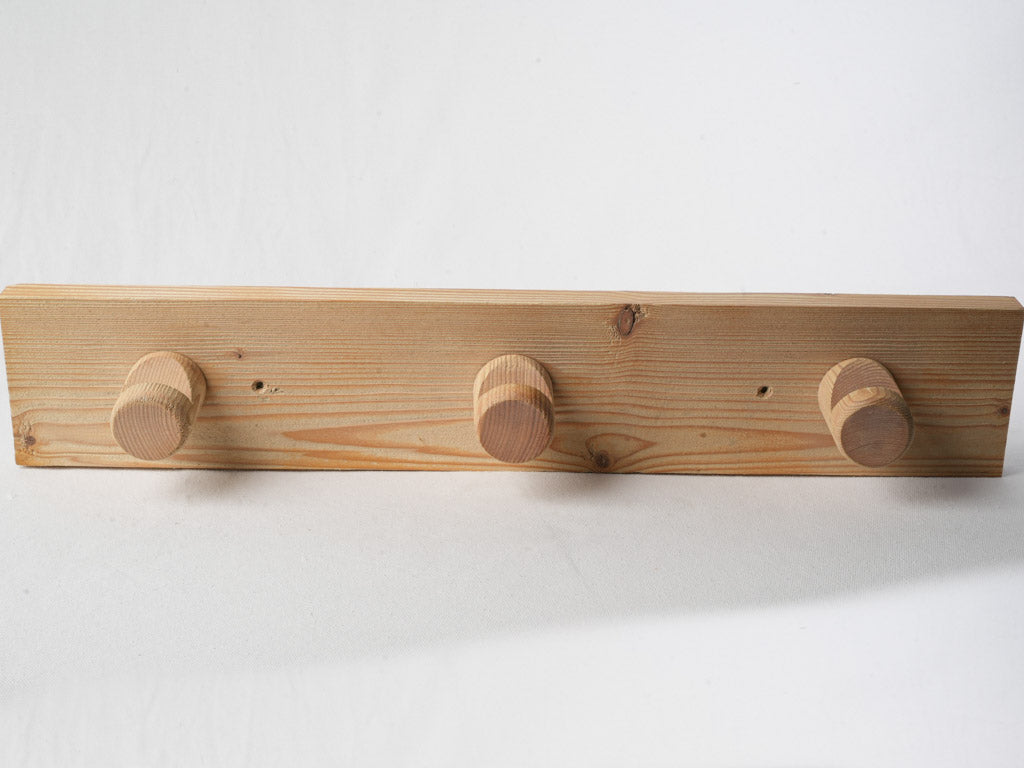 Sculptural solid pine peg rack