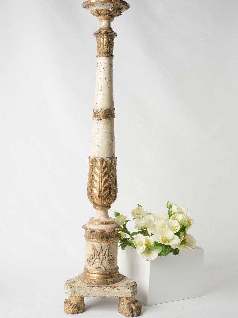 Old-world style candlestick holder