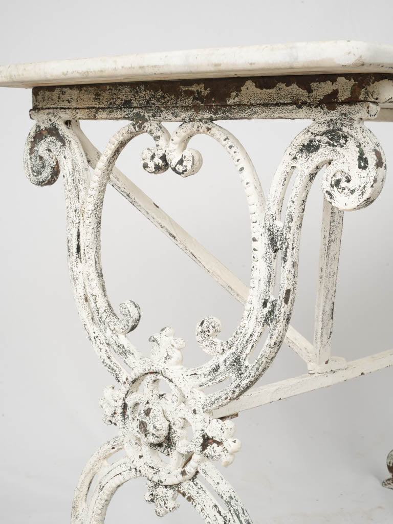 Intricate detail French ironwork garden table