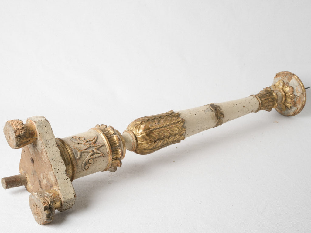 Gold leaf highlighted candlestick holder