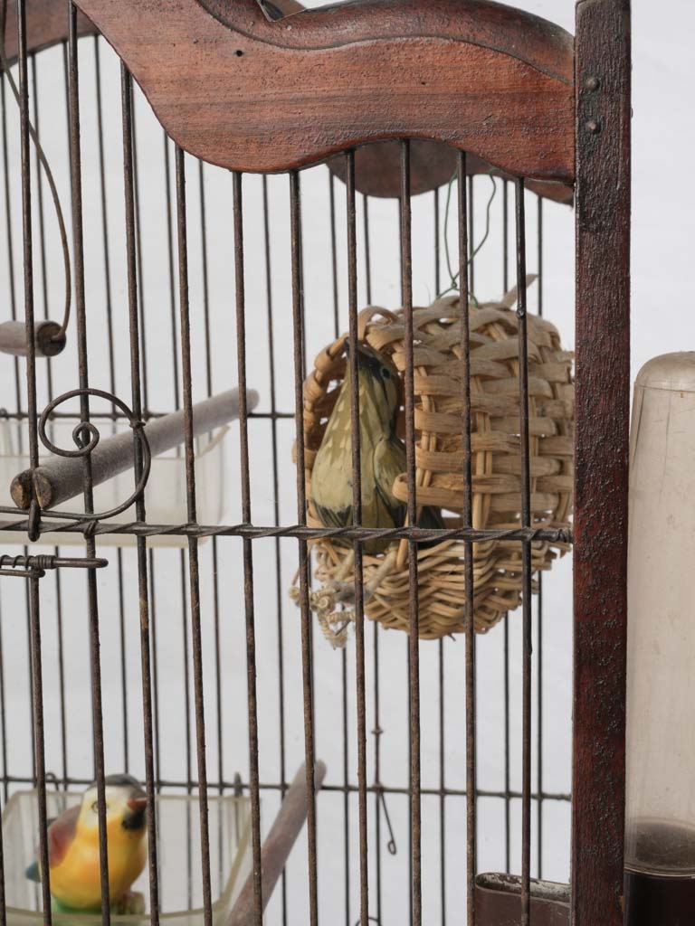 Early 20th Decorative Birdcage W/ Graceful Serpentine Crest - 18½"