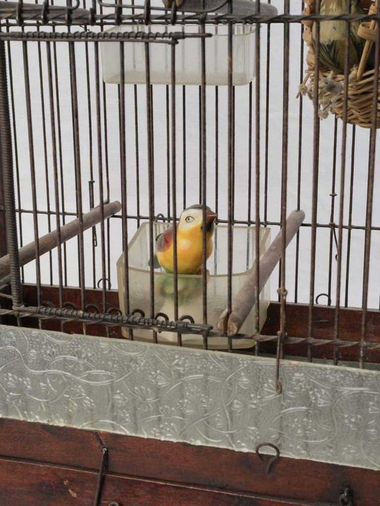 Early 20th Decorative Birdcage W/ Graceful Serpentine Crest - 18½"