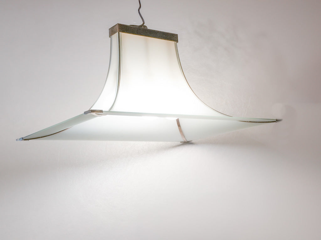 Mid-century Esperia rectangular chandelier