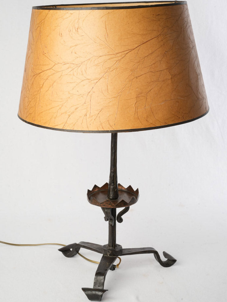 Antique matt patina iron lamp