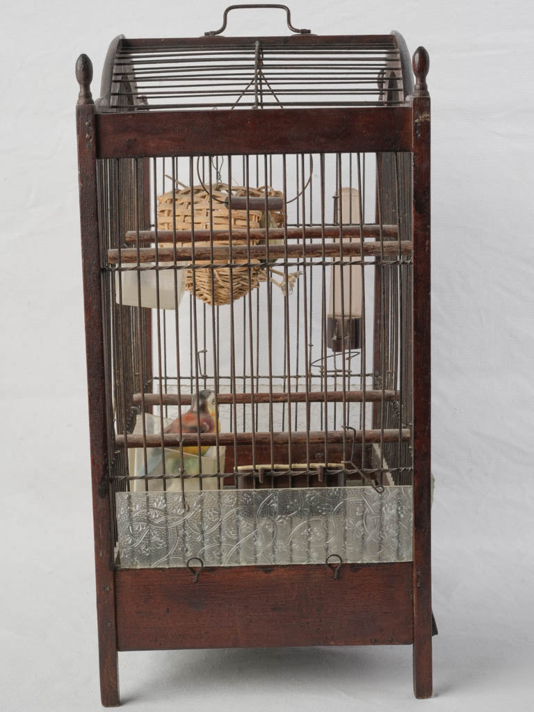 Early 20th Decorative Birdcage W/ Graceful Serpentine Crest - 18½"
