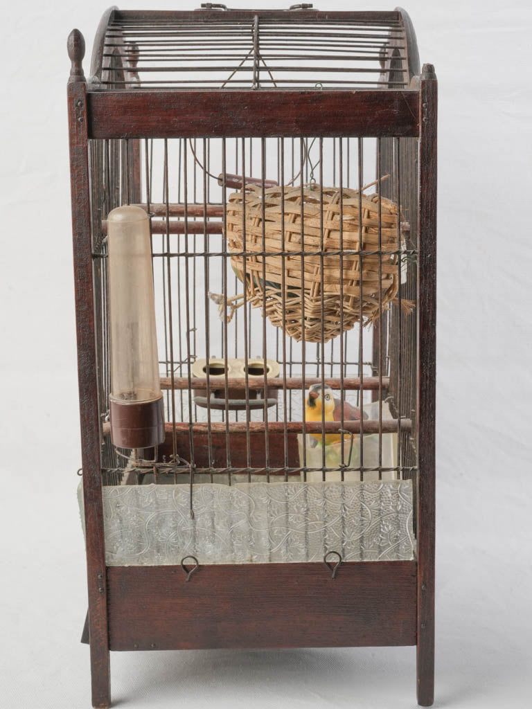 Early 20th Decorative Birdcage W/ Graceful Serpentine Crest - 18½"