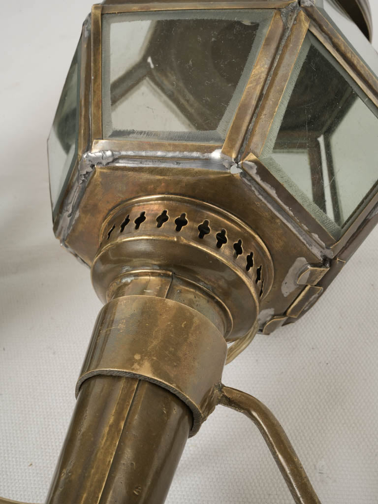 Distinctive rustic-style brass sconces