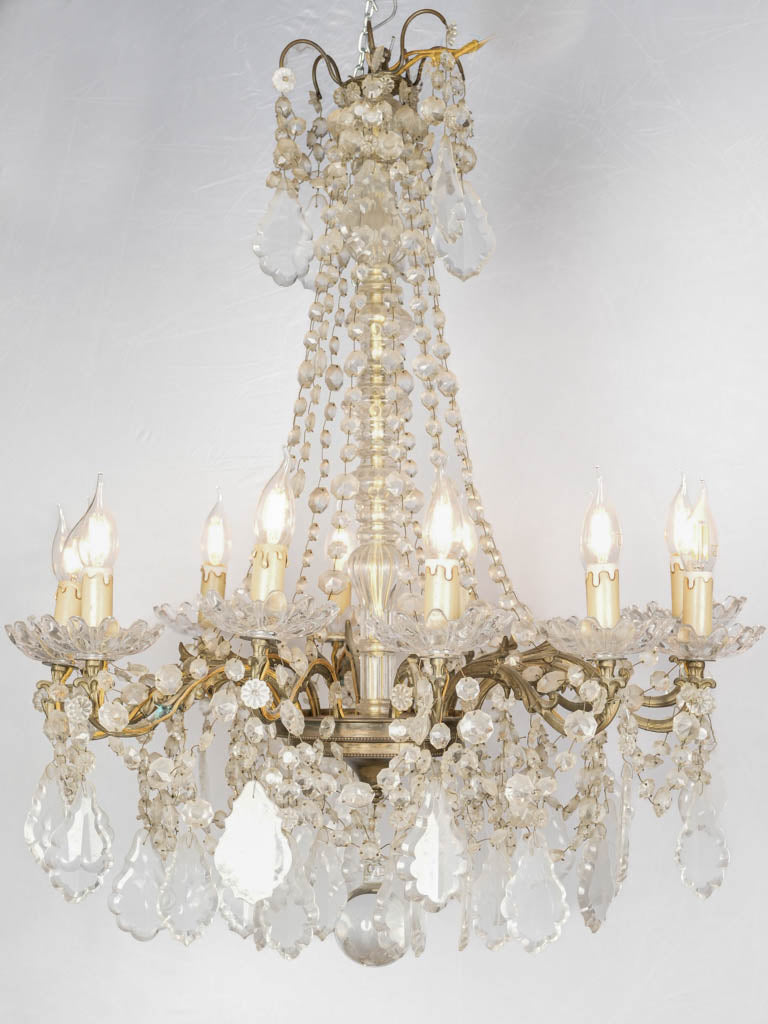 Antique Crystal French Chandelier