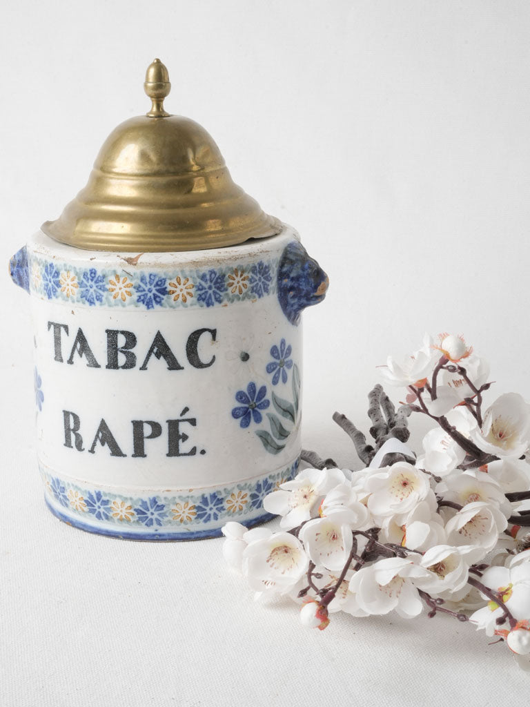 19th-century ceramic snuff container