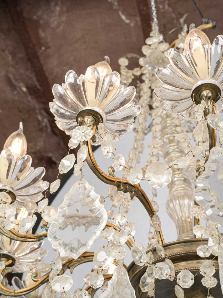 Ornate French Glass Beaded Chandelier