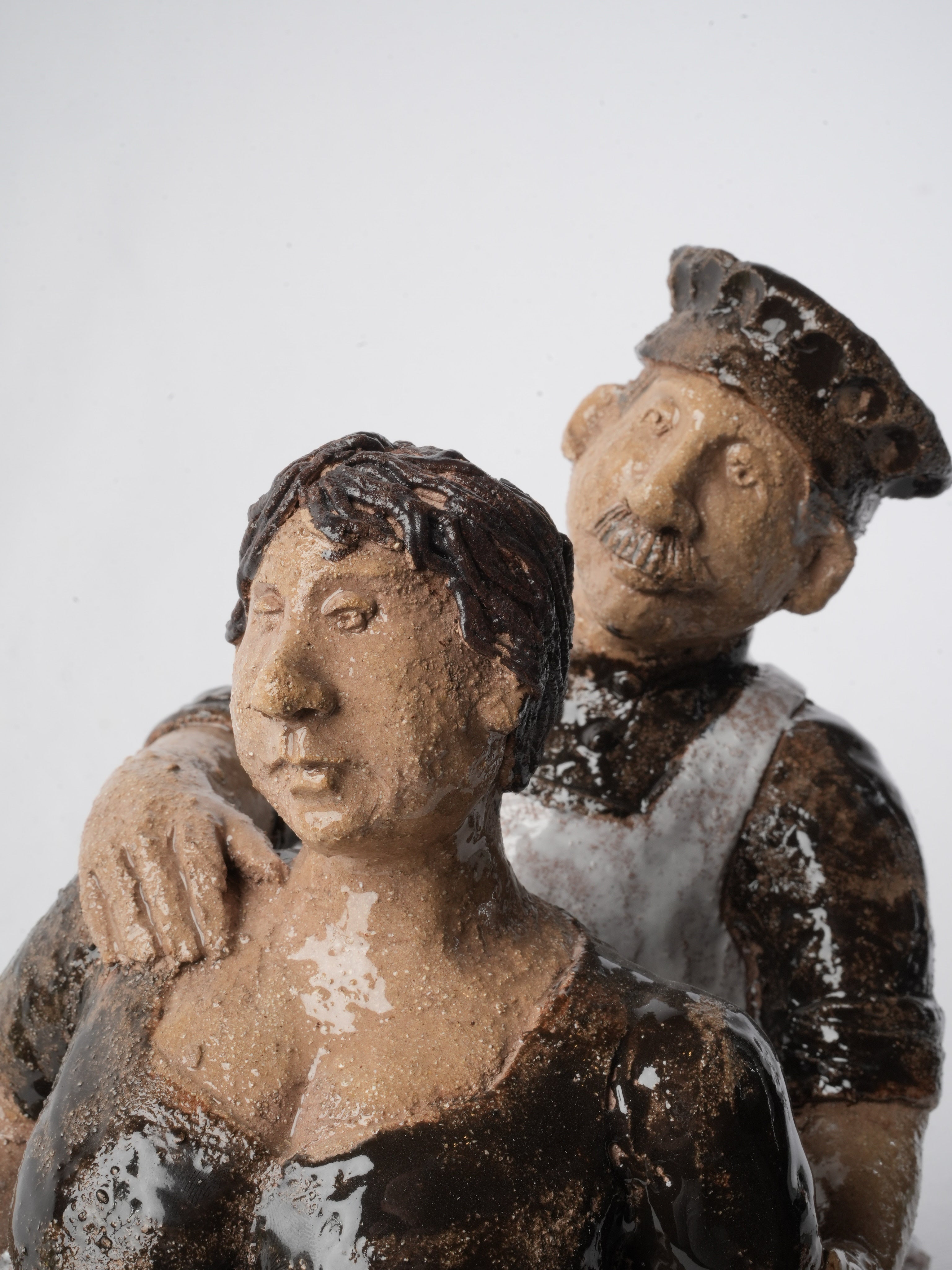 Decorative glazed stoneware art