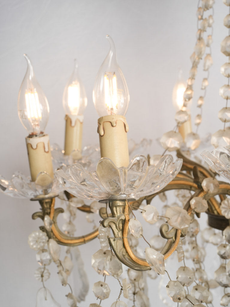 Vintage Glass Beaded Chandelier