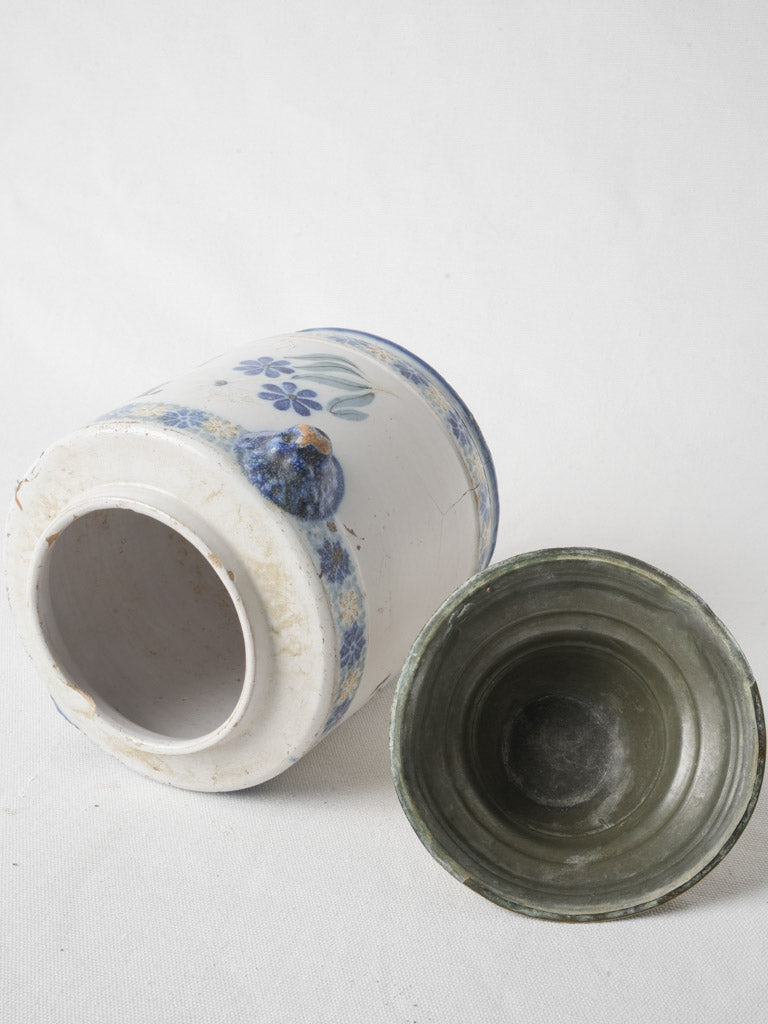 Boldly lettered snuff tobacco jar