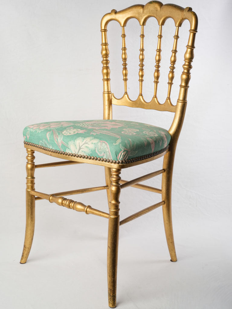 Early 20th Century Napoleon III Chair in Gilt Paint - 35"