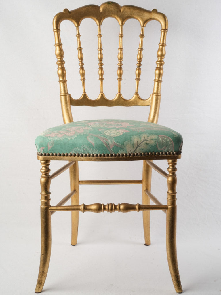 Early 20th Century Napoleon III Chair in Gilt Paint - 35"